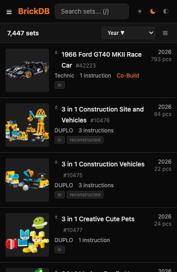 BrickDB screenshot